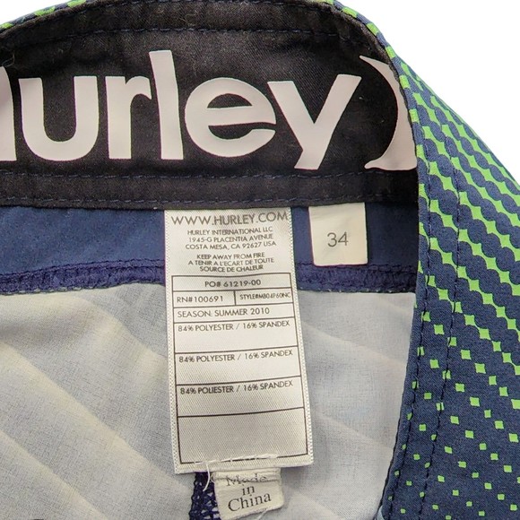 Hurley Size 34 Phantom Board Shorts Multicolored Drawstring Men's Swimming - Picture 6 of 6